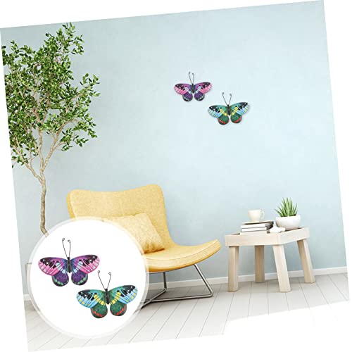 Warmhm 6 Stück Eisen-Schmetterlingsfiguren Heimdekoration Heimakzente Dekor Haushaltsdekoration Eisen-Wanddekoration 3D- Tierwandskulpturen Schmetterlinge Wanddekoration – Bild 4