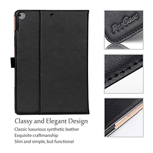 Procase Ipad 10.2 Inch Case 2021 9Th Generation/2020 8Th Generation/2019 7Th Generation Ipad Case, Leather Vintage Stand Folio Cover Protective Case For 10.2" Ipad 9Th Gen/8Th Gen/7Th Gen -Black #TOP6