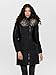 Only ONLLINETTE Fur Hood Nylon Coat OTW Chamarra de Plumas Alternativa, Black...