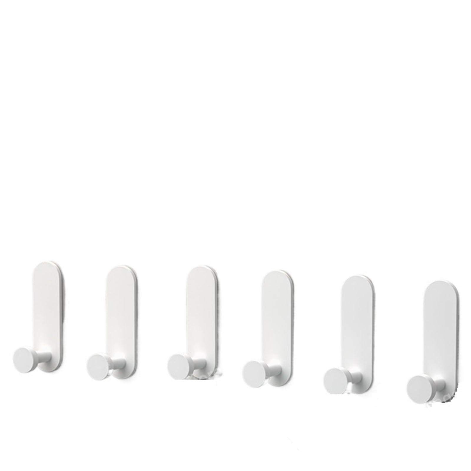 MKYYIOED Adhesive Hooks 2-6Pcs Stainless Steel Bathroom Robe Hooks Adhesive Wall Hook Towel Holder Kitchen Hardware Hanger(White 6PCS)