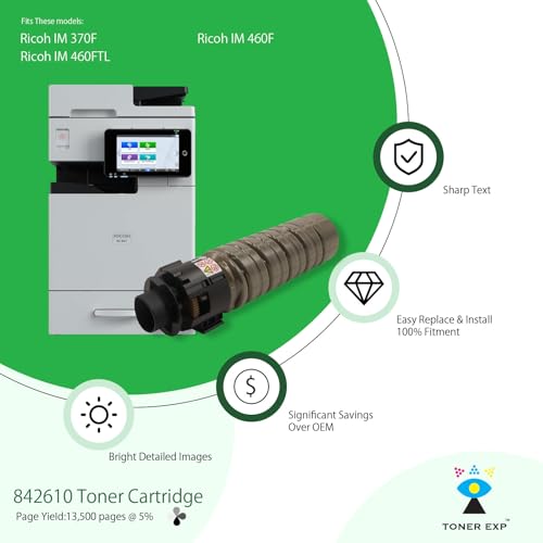 Toner noir compatible 842610 pour multifonction IM 370F - 2