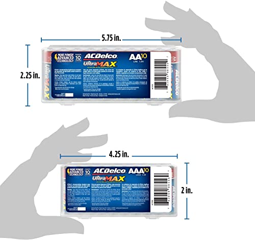 Acdelco Ultramax Aa And Aaa Batteries, 40-Count Combo Pack, 20-Count Each, Alkaline Battery With Advanced Technology, 10-Year Shelf Life, Recloseable Packaging #TOP5