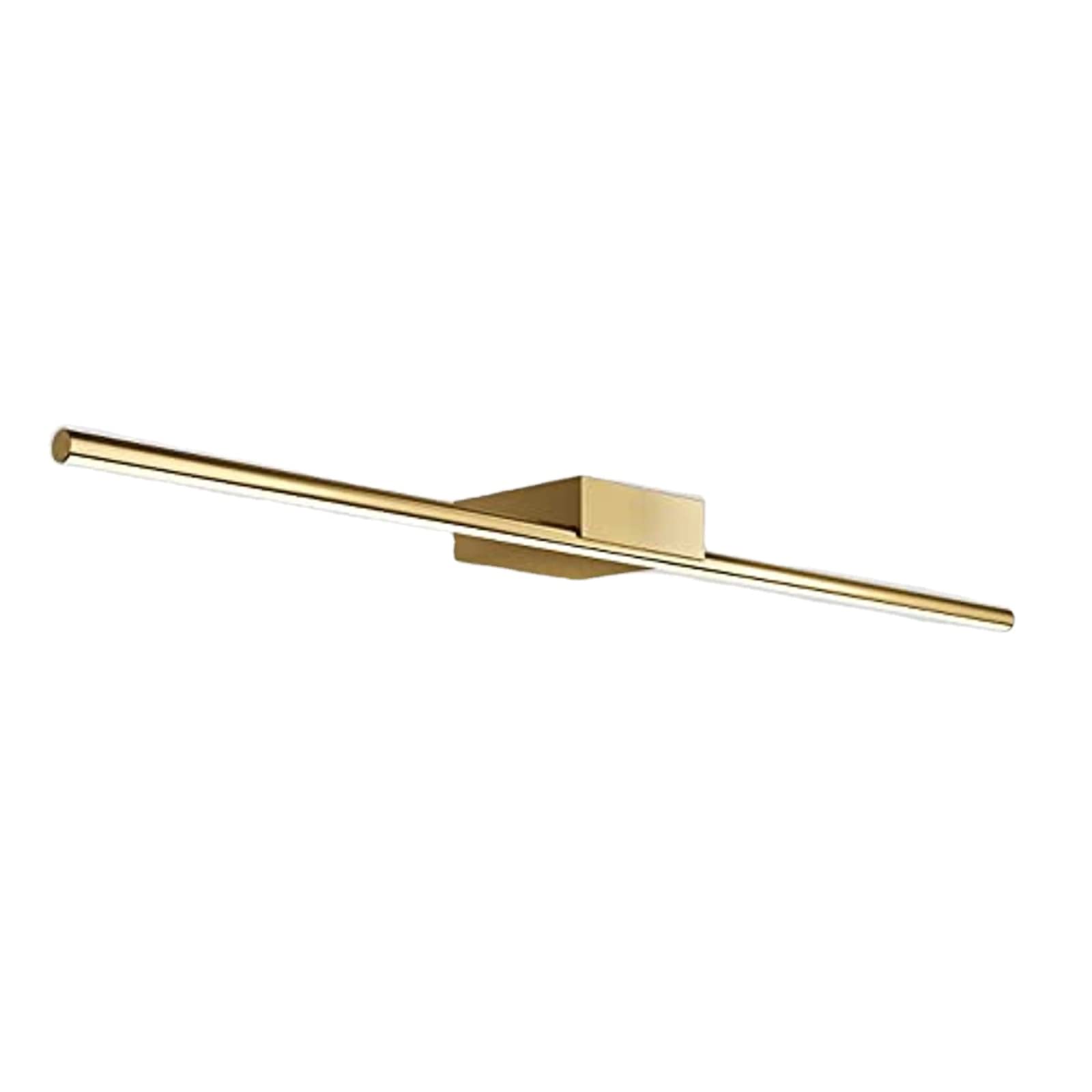 Linear Wall Light Fixture Over Mirror - Bathroom Modern LED Vanity Lighting Fixtures Brass Finsish, Wall Wash Lights for Picture Display, Bath Living Room Hallway Wall Mounted Sconces (60cm)