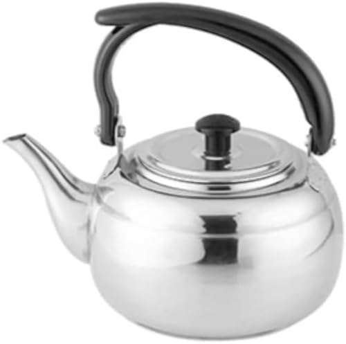 KryZaro ステンレススチールケトル 1.2L シルバー 大容量・コンパクト設計 広口仕様 絶縁ハンドル おしゃれ外観 ガス火/IH 熱源対応 アウトドア・キッチン両用 家庭用・業務用 お手入れ簡単 調理器具