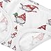 Joisal Girls Underwear Toddlers Cotton Little Girl Panties Funny Underpants Briefs Cute Christmas Gnomes White 8-9 Years