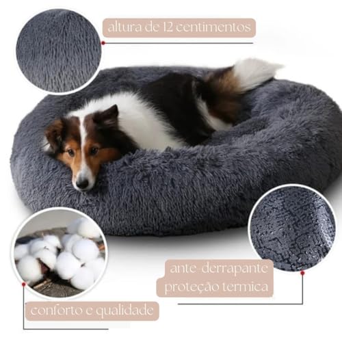 CAMINHA DONUT NUVEM PET PELUCIA G REDONDA CAMA PELUCIADA NINHO CASINHA CASA COLCHONETE Cachorros E G