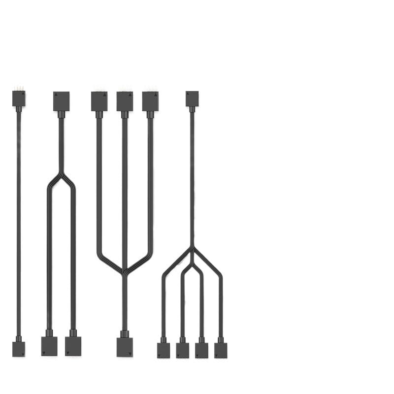 Rozdzielacz wentylatora płyty głównej 5 V/12 V ARGB/RGB Shenguang Synchronizacja przedłużacz kabel ON/E punkt dwa/trzy/cztery adapter (5 V-jeden)