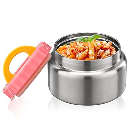 PIQUEBAR 8 Ounce Kids Thermos For Hot Food Vacuum Soup Thermos Insulted Food Jar, Lunch Container for School, Travel, Stainless Steel (8oz Pink)