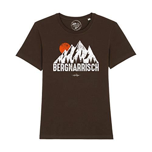 Bavariashop Bayerisches Herren T-Shirt Bergnarrisch - M - braun Cover