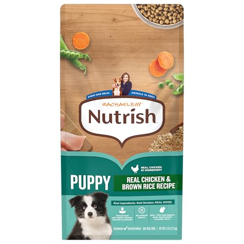 Nutrish Rachael Ray Dry Dog Food Puppy, Real Chicken & Brown Rice Recipe, 5 lb. Bag