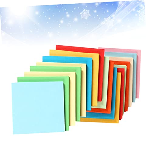 SEWACC 500 Pçs Papel De Construção Corte De Papel Origami Papel Artesanal Origami Papel Dobrável Pap