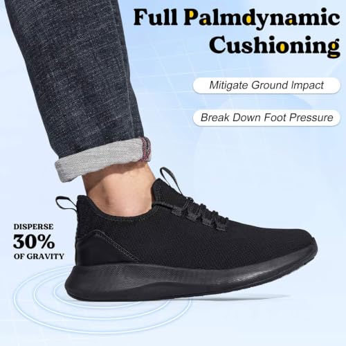 Image of Non Slip Work Shoes for Mens Slip On Sneakers Waterproof Chef Kitchen Shoe Comfortable Slip Resistant Restaurant Footwear Hombre Zapatos de Trabajo, Black