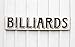 Billiards Sign Horizontal - Carved in a 48