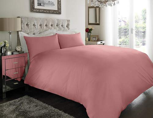 sleepdove® LUXURY EGYPTIAN COTTON 200 COUNT BEDDING SETS DUVET COVER SET (QUILT COVER WITH PILLOW CASES (King, Baby Pink)