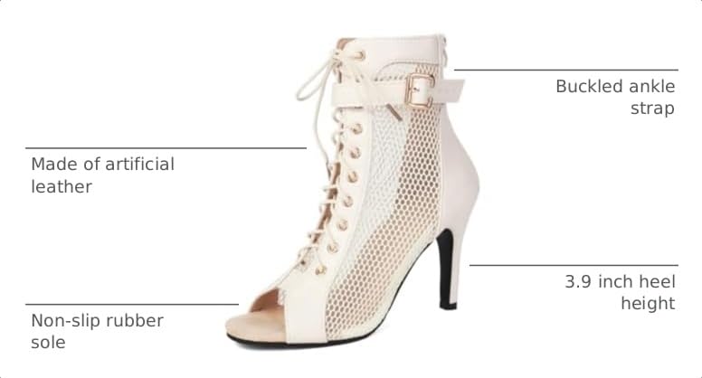 Image of UTIKLIOU Women's Mesh Sandals Peep Toe High Top Sandals Lace Up Summer Boots Buckle Strap Party Sexy Pump Shoes Open toe