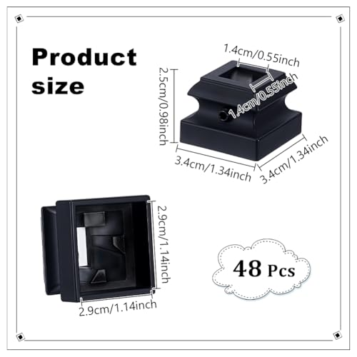Zapatos para balaustres de hierro NBEADS de 1,4 cm para base de pasamanos 3