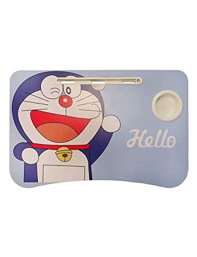 Dev Enterprises Lap-Desk, Laptop Table, Study Tab with Cartoon and Education Theme, Multipurpose Foldable Study Table, Laptop Table with Tablet Slot & Cup Holder, ((Hello)