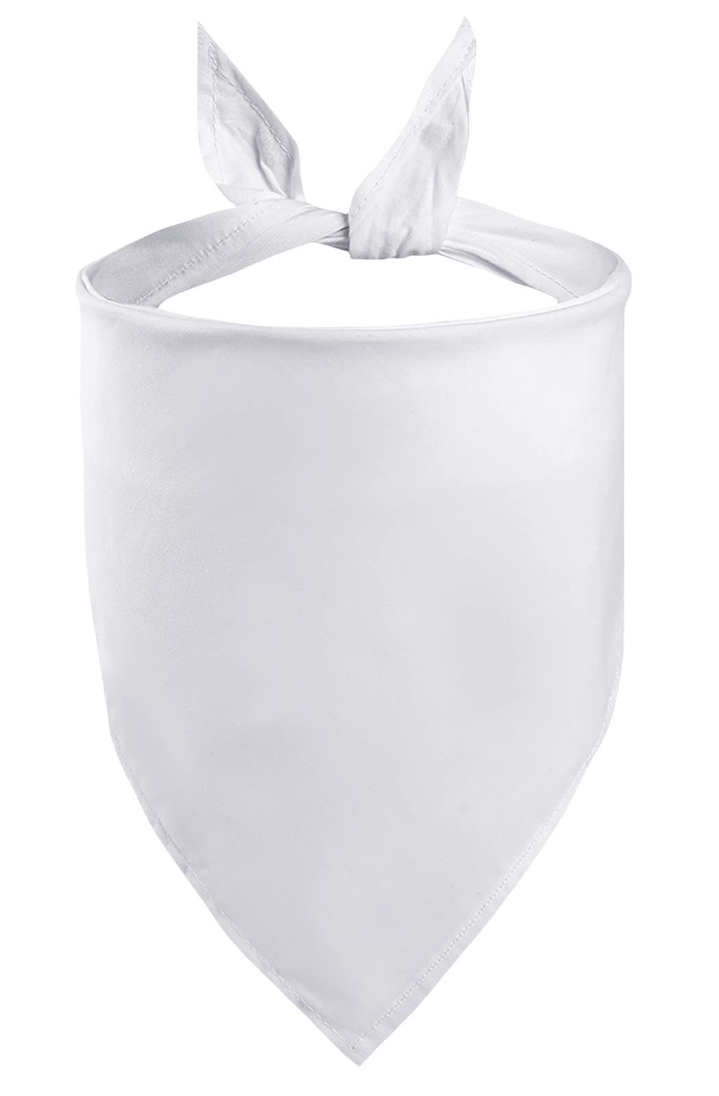Petitebelle Single Color Pet Bandana (White, Large) — image 1