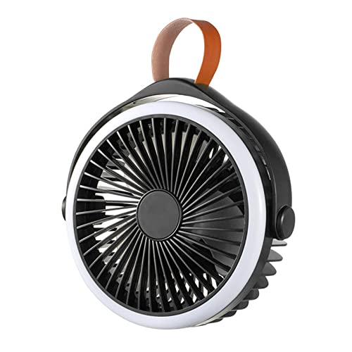Ventilador de camping recargable USB portátil con luces LED para hogar oficina cocina y techo