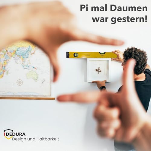 Wasserwaage 40 cm klein und magnetisch, für Profi und Heimwerker geeignet, Magnetwasserwaage mit drei Libellen und 40cm Lineal, aus Aluminium (40cm)