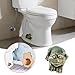 Funny Frog Toilet Bolt Covers - Ceramic Bathroom Decoration, Tool-Free Covers for Toilet Seat Upgrade, 2.17 Inch Base Fits Standard Bolts (A)