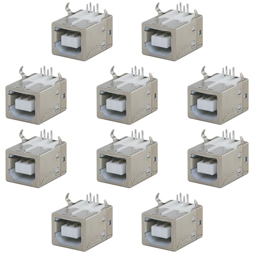 Conector USB Tipo B hembra ángulo 90° paquete 10 uds miniatura 1