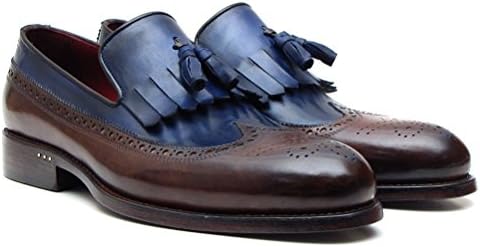 Paul Parkman Kiltie Tassel Loafer Dark Brown & Navy Shoes (ID#KT44BN) Size 10.5-11 D(M) US | Image 6