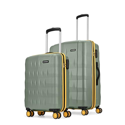 Aristocrat Comet Set of 2 Trolley Bag 56, 66cm | Small+Medium| Hard Luggage| Smooth 8-Wheel Suitcase| Combination Lock With Sturdy Zipper| Full Fabric