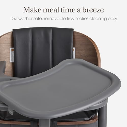 Image of Evolur Step and Savor Baby High Chair, Converts to Adult Stool, 5 Position Adjustable Height and Footrest Positions Portable High Chair, Removable Tray, Easy to Clean and Removable Cushion