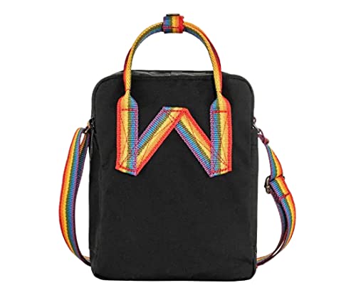 Fjällräven Unisex Kånken Rainbow Sling rucksack, Schwarzes Regenbogenmuster (Mehrfarbig), Einheitsgröße