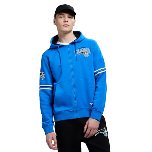 Game 7 Men's Standard x NBA Officially Licensed Full-Zip Up Long Sleeve Hooded Fleece Sweatshirt, Blue