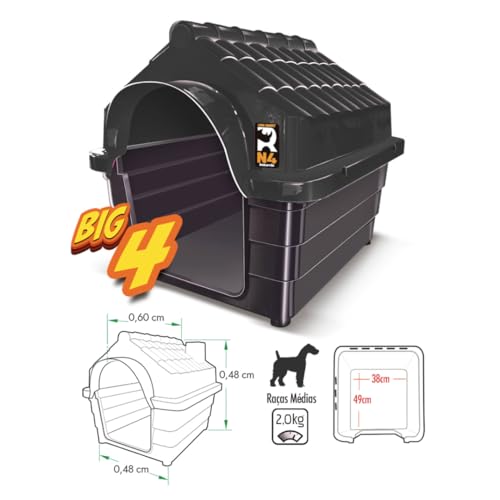 Casa Casinha pra Cachorro N4 Mec pet black