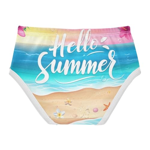 Toddler Underwear Custom 2t Cotton Panties Little Girl Fun Underpants Briefs Colorful Summer Beach2