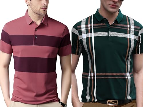 Image of Noble Monk Men's Polycotton Regular Fit Polo T-Shirt Half Sleeves |Polo Collar | Casual T-Shirt
