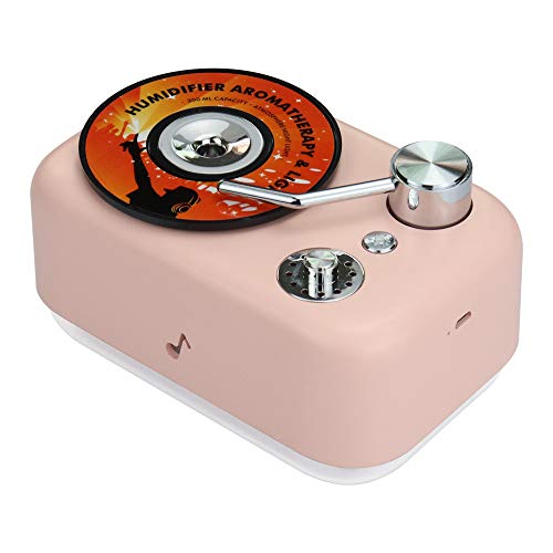 Mini-Luftbefeuchter, Luftbefeuchter für Plattenspieler, Atmosphärenlampe für Haushaltsaromatherapie, USB-Mini-Luftbefeuchter für kreative Phonographen