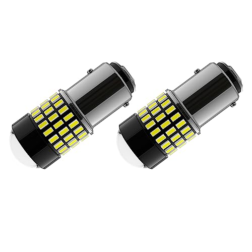 BlyilyB 2-Pack 6500K White 1157 2057 2357 7528 BAY15D LED Bulbs Replacement Lamps for 12V Interior RV Camper Trailer Lighting Back Up Reverse Lights or Tail Brake Lights