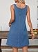 Dokotoo Denim Dress Womens Fashion Casual Sleeveless Crewneck Western Jean Dress Cowgirl Outfits Country Plus Size Denim Overalls for Women Mini Shift Jumper Dresses with Pockets Ashleigh Blue L