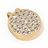Birdie Girl Crystal Bling and Gold Women's Golf Ball Marker with Magnet Hat Clip, Unique Womens Golf Accessories, Best Gifts for Lady Golfers, Perfect Complement to Your Golf hat