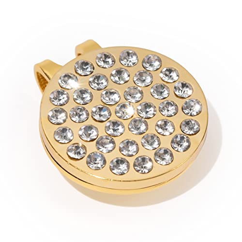 Birdie Girl Crystal Bling and Gold Women's Golf Ball Marker with Magnet Hat Clip, Unique Womens Golf Accessories, Best Gifts for Lady Golfers, Perfect Complement to Your Golf hat