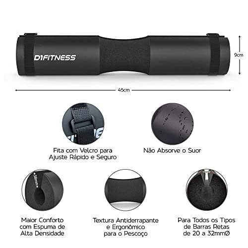 Protetor de Barra Elite para Agachamentos, Hip Thrust, Impulsos de Quadril, Proporciona alívio ao pe