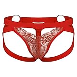 Cintura baja con cintura elástica para un ajuste cómodo, bolsa abultada y parte posterior en T, ver a través del diseño de red