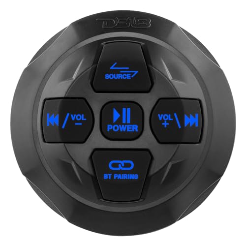 Image of DS18 BTRCRMIC Wireless Bluetooth Audio Controller, Waterproof Marine Receiver Remote Control w /USB Bluetooth RCA - CB Radio Style Microphone with Audio Controls - iOS /Android Compatible