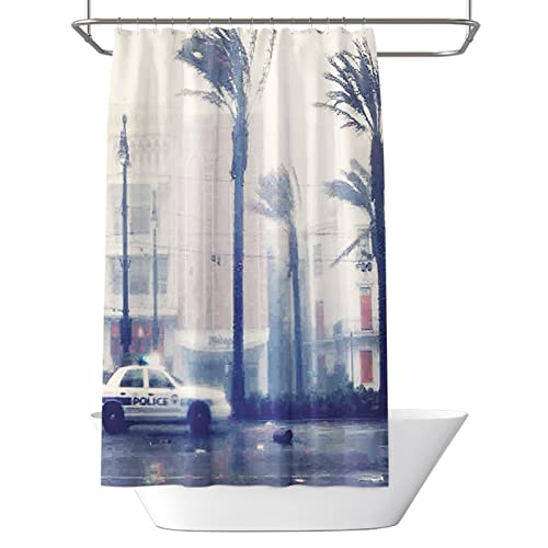 Rideau douche polyester imperméable contre les éclaboussures de bain - 6
