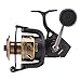 PENN Battle III Spinning Nearshore/Offshore Fishing Reel, HT-100 Front Drag, max of 30lb | 13.6kg, Made with Sturdy All-Aluminum Composition for Durability, 8000, Black Gold