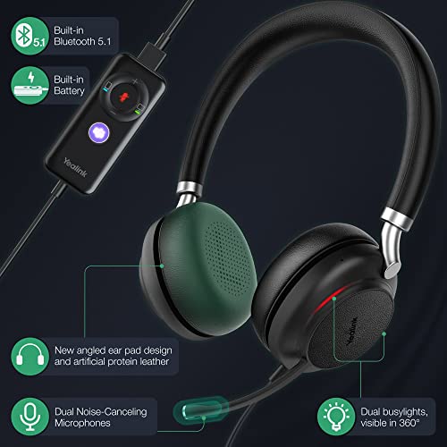 Yealink Bluetooth Headset With Microphone For Pc Usb Computer Headset Telephone Headset Teams Certified Uh38 Uh36 With Noise-Canceling With Mic Stereo #TOP2