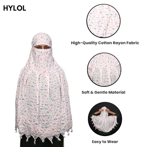 Image of HYLOL Pure Cotton Innovative Stylish Printed Pattern Fancy Scarf With Sun Protection Cover Face Cotton Mask for Women's and Girls