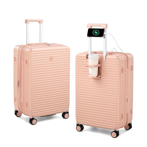 HanTrip 24 Inch Luggage with Cup Holder