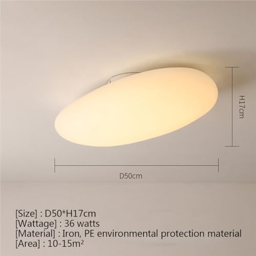 Plafonniers LED effet galet et suspensions pour chambre et bureau 50cm