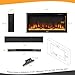 Tangkula 36 Inches Electric Fireplace in-Wall Recessed, Wall Mounted and Freestanding, 750W/1500W Linear Fireplace Heater with Remote Control, Adjustable Flame Color & Brightness (36 Inches)
