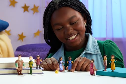Mattel Disneys Wish Die Teens-Pack aus 8 beweglichen Minipuppen und Sternenfigur, HPX36 – Ansicht 2